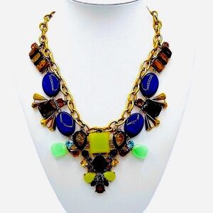 J. Crew Factory Stone Collage Necklace 21”